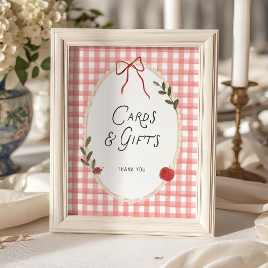 Apple Baby Shower Kaarten en Cadeaus Poster