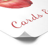 Apple baby shower - Kaarten en cadeaus Poster (Hoek)