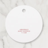 Apple baby shower - knal hem wanneer zij bevallen  bedankjes labels (Achterkant)