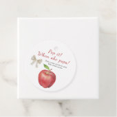 Apple baby shower - knal hem wanneer zij bevallen  bedankjes labels (In situ)