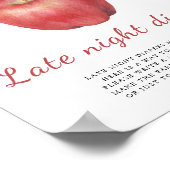Apple baby shower - Late night luiers spel Poster (Hoek)
