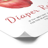 Apple baby shower - Luier Raffle poster (Hoek)