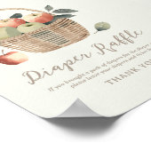 Apple Baby shower Luier Raffle Sign Poster (Hoek)