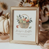 Apple Baby shower Luier Raffle Sign Poster