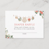 Apple Baby shower Luier Raffle Ticket Informatiekaartje (Voorkant)