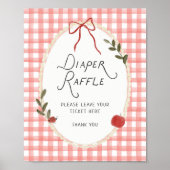 Apple Baby Shower Luiers Raffle Poster (Voorkant)