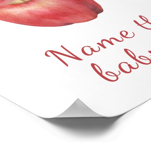 Apple baby shower - Noem dat baby voedsel Poster (Hoek)