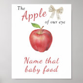 Apple baby shower - Noem dat baby voedsel Poster (Voorkant)