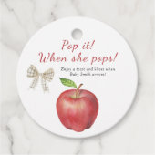 Apple baby shower - Pop het als ze poppen Bedankjes Labels (Voorkant)
