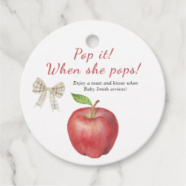 Apple baby shower - Pop het als ze poppen Bedankjes Labels
