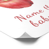 Apple baby shower - Raad de babyvoeding Poster (Hoek)