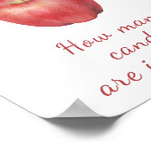 Apple baby shower - raad hoeveel snoepjes er in de poster (Hoek)