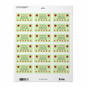 Apple Baby Shower Retouradreslabel  Etiket (Full Sheet)