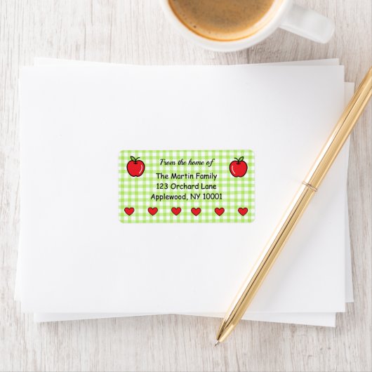 Apple Baby Shower Return Address Label (Insitu)
