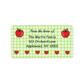 Apple Baby Shower Return Address Label (Voorkant)