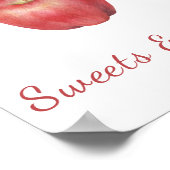 Apple baby shower - snoep en lekkernijen poster (Hoek)