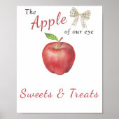 Apple baby shower - snoep en lekkernijen poster (Voorkant)
