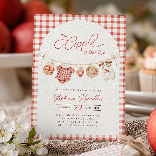 Apple Baby Shower Uitnodiging