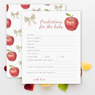 Apple baby shower Voorspellingen en advies baby