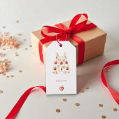 Apple Baby shower Waterverf Romper Bedankt Labels Cadeaulabel