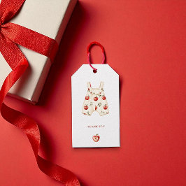 Apple Baby shower Waterverf Romper Bedankt Labels Cadeaulabel