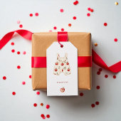 Apple Baby shower Waterverf Romper Bedankt Labels Cadeaulabel