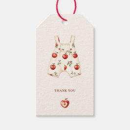 Apple Baby shower Waterverf Romper Bedankt Labels Cadeaulabel