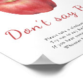 Apple baby shower - Zeg geen baby Poster (Hoek)