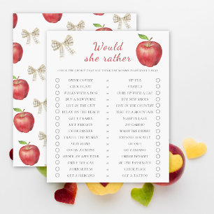 Apple baby shower zou ze liever spel