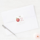 Apple - Baby showers boekenplank, boeken voor baby Vierkante Sticker (Envelop)