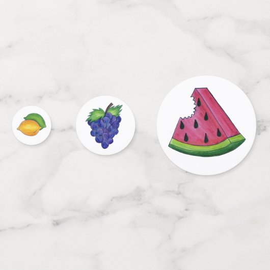 Apple Banana Lemon Limoen Grapes Berry Fruit Salad Confetti (Voorkanten)