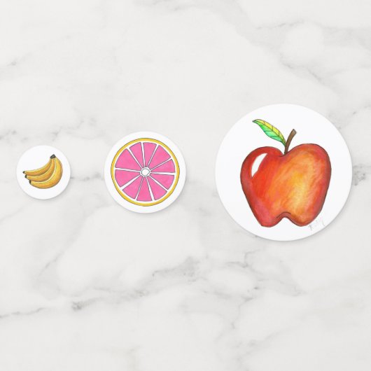 Apple Banana Lemon Limoen Grapes Berry Fruit Salad Confetti (Achterkanten)