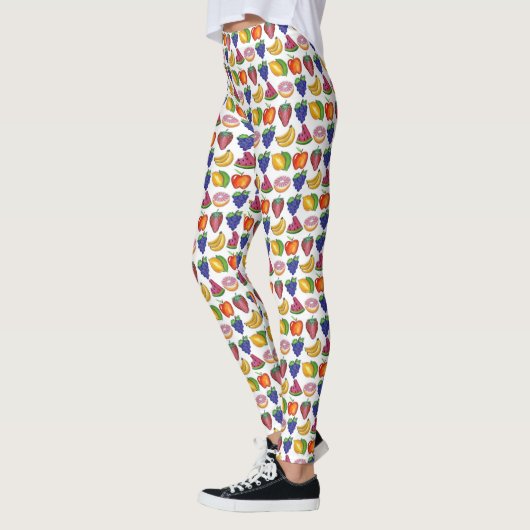 Apple Banana Lemon Limoen Grapes Berry Fruit Salad Leggings (Links)