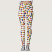 Apple Banana Lemon Limoen Grapes Berry Fruit Salad Leggings (Voorkant)