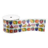 Apple Banana Lemon Limoen Grapes Berry Fruit Salad Satijnen Lint (Spoel)