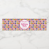 Apple Banana Lemon Limoen Grapes Berry Fruit Salad Waterfles Etiket (Enkel label)