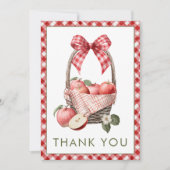 Apple Basket Baby shower bedankkaart (Voorkant)