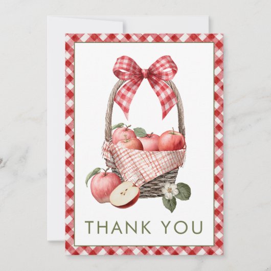 Apple Basket Baby shower bedankkaart (Voorkant)