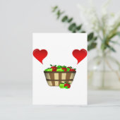 Apple Basket Love Briefkaart (Staand voorkant)