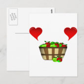 Apple Basket Love Briefkaart (Voorkant / Achterkant)