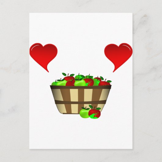 Apple Basket Love Briefkaart (Voorkant)