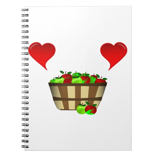 Apple Basket Love Notitieboek (Voorkant)