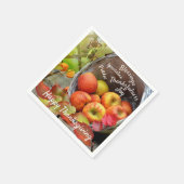 Apple Basket Phoogtes en Thanksgiving Servet (Hoek)