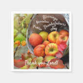 Apple Basket Piedere Thanksgiving Napkin Servet (Voorkant)