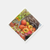 Apple Basket Piedere Thanksgiving Napkin Servet (Hoek)