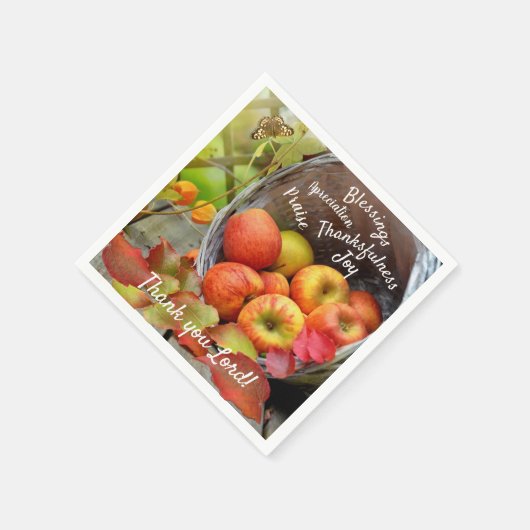 Apple Basket Piedere Thanksgiving Napkin Servet (Hoek)