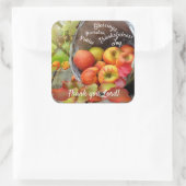 Apple Basket Piedere Thanksgiving Napkin Vierkante Sticker (Tas)