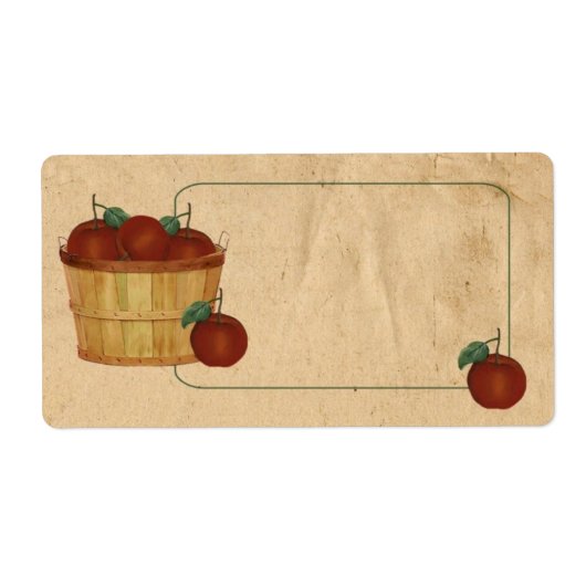 Apple Basket productlabels Etiket (Voorkant)