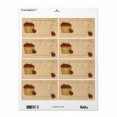 Apple Basket productlabels Etiket (Full Sheet)