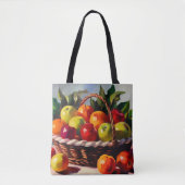 Apple Basket, stilleven schilderen, Tote Bag (Voorkant)
